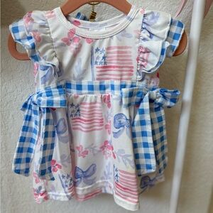 SOLD 
Patriotic Kids Ruffle Sleeve Top